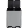 2 Section Pedal Bin Stainless Steel Matt 60 Litre
