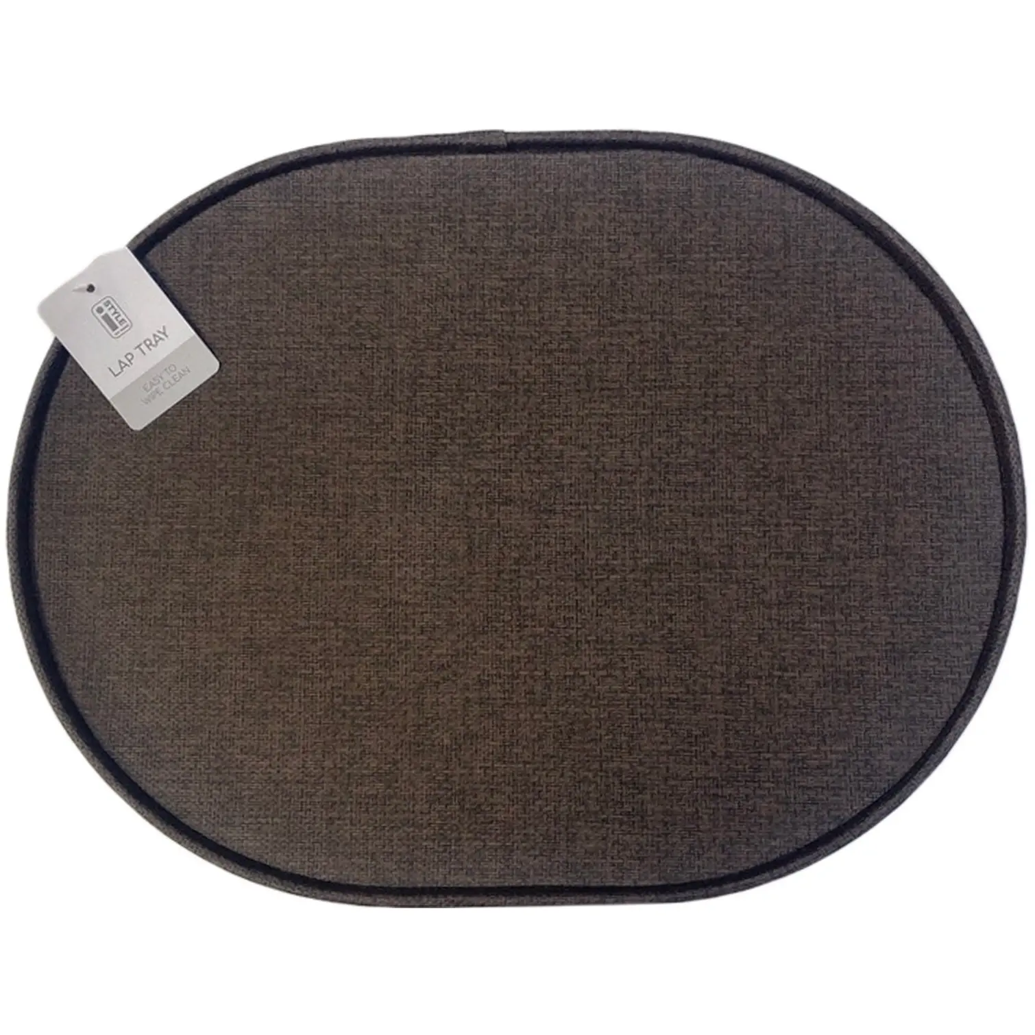 Brown Oval Lap Tray 43x25.5cm