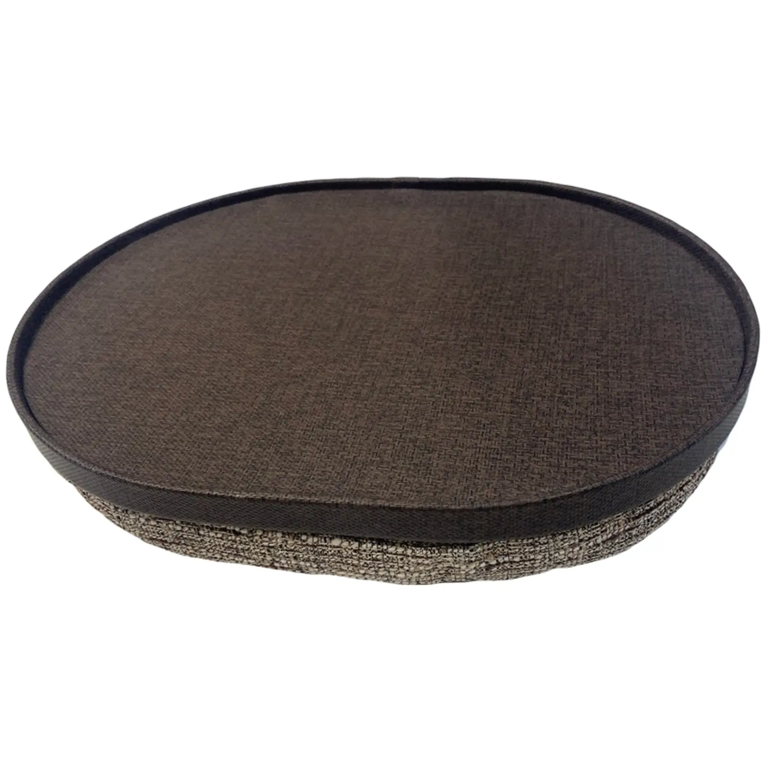 Brown Oval Lap Tray 43x25.5cm