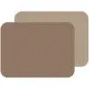 Freeform Taupe/Sandstone Flexi Faux Leather Placemats 2 Pack 40x30cm