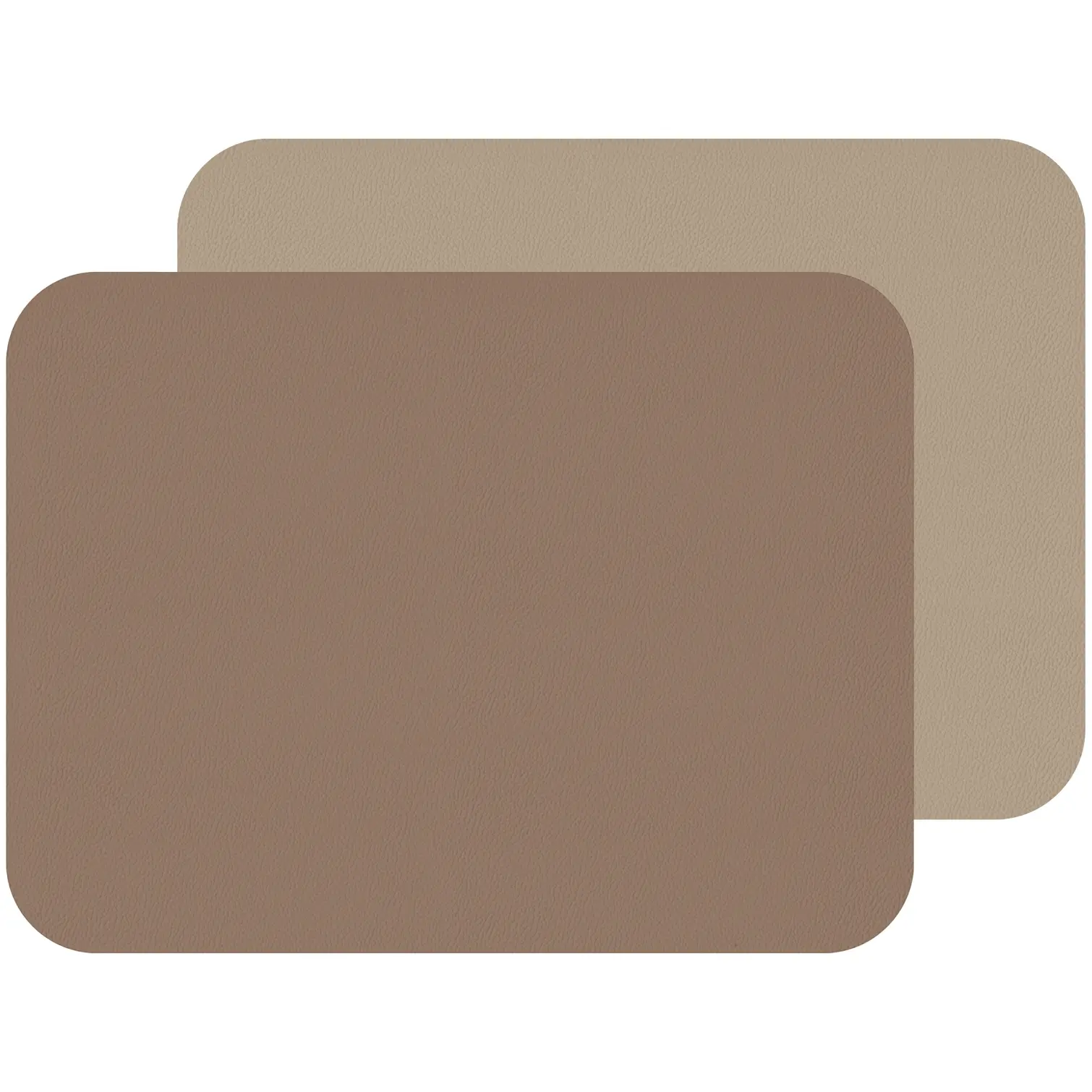 Freeform Taupe/Sandstone Flexi Faux Leather Placemats 2 Pack 40x30cm