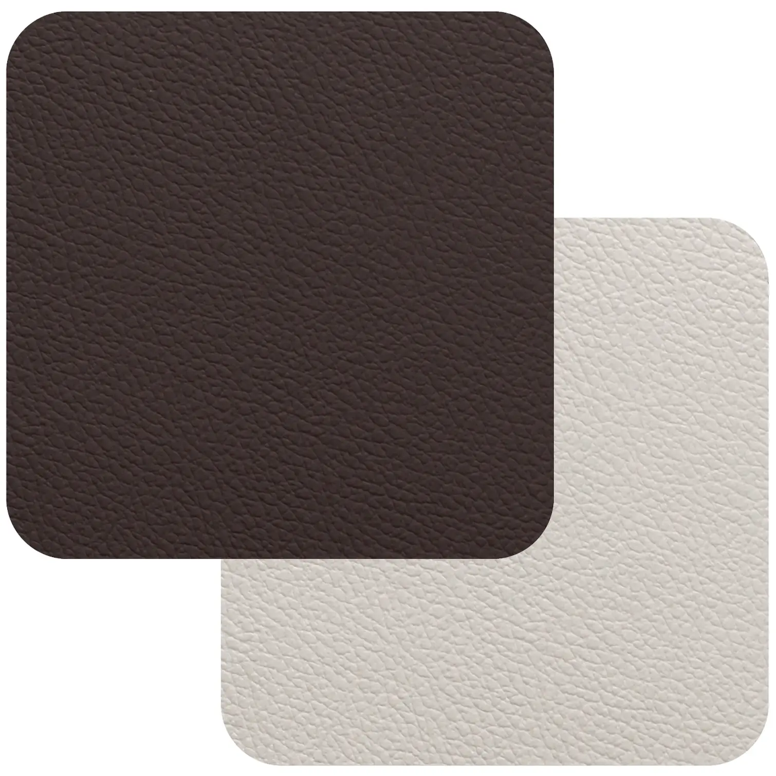 Freeform Chocolate/White Flexi Faux Leather Coasters 4 Pack