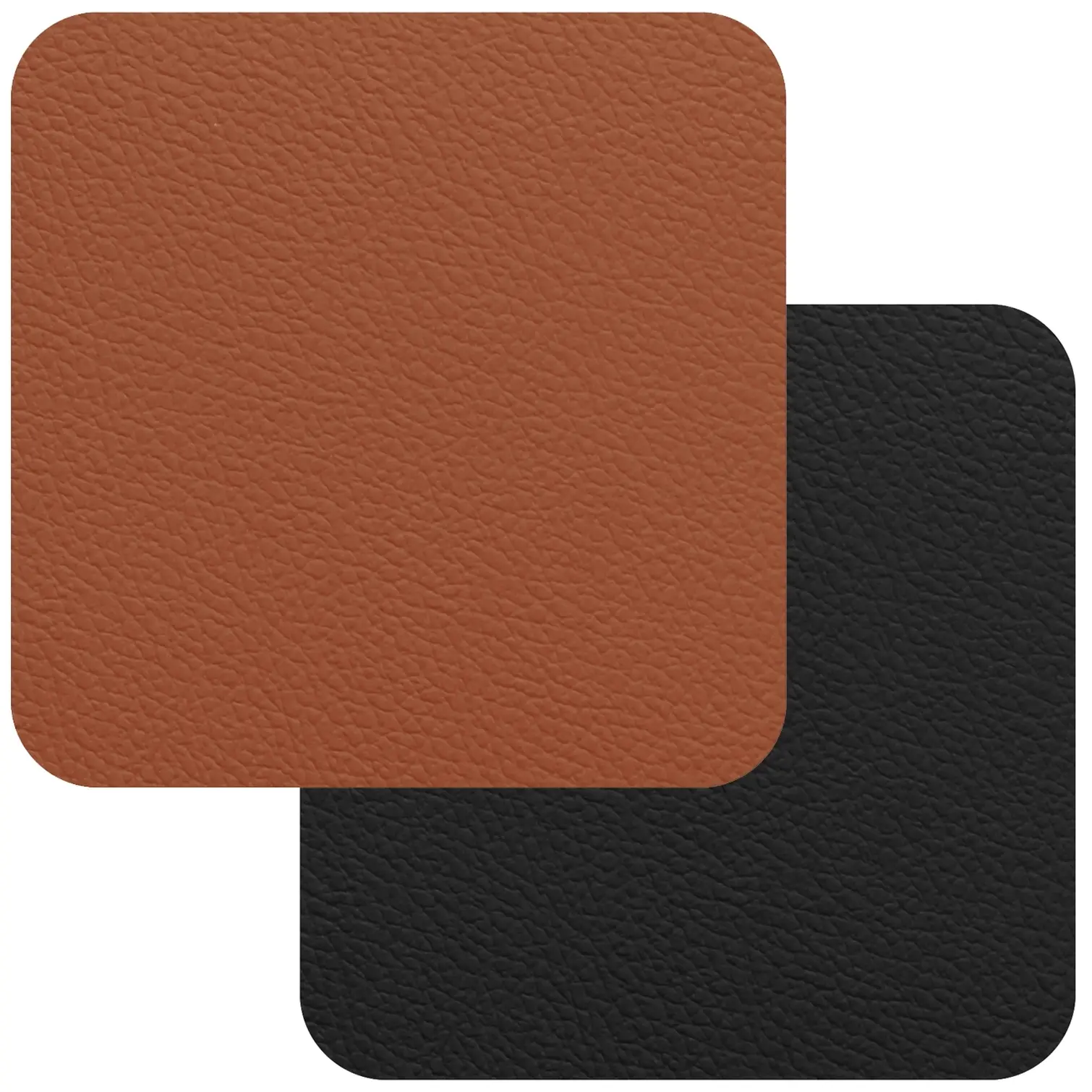 Freeform Rust/Black Flexi Faux Leather Coasters 4 Pack