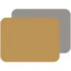 Freeform Mustard/Grey Flexi Faux Leather Placemats 2 Pack 40x30cm