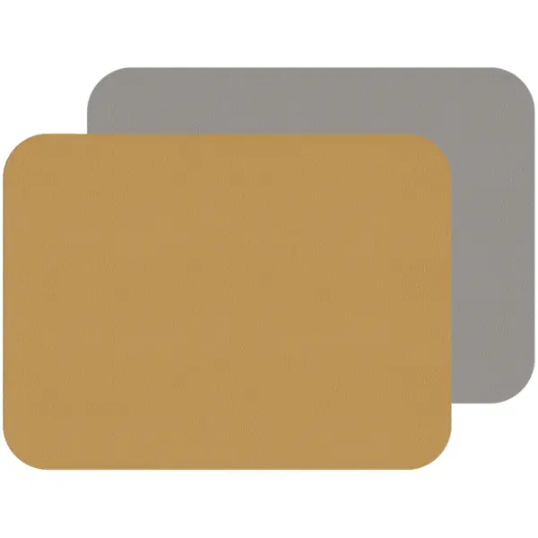 Freeform Mustard/Grey Flexi Faux Leather Placemats 2 Pack 40x30cm