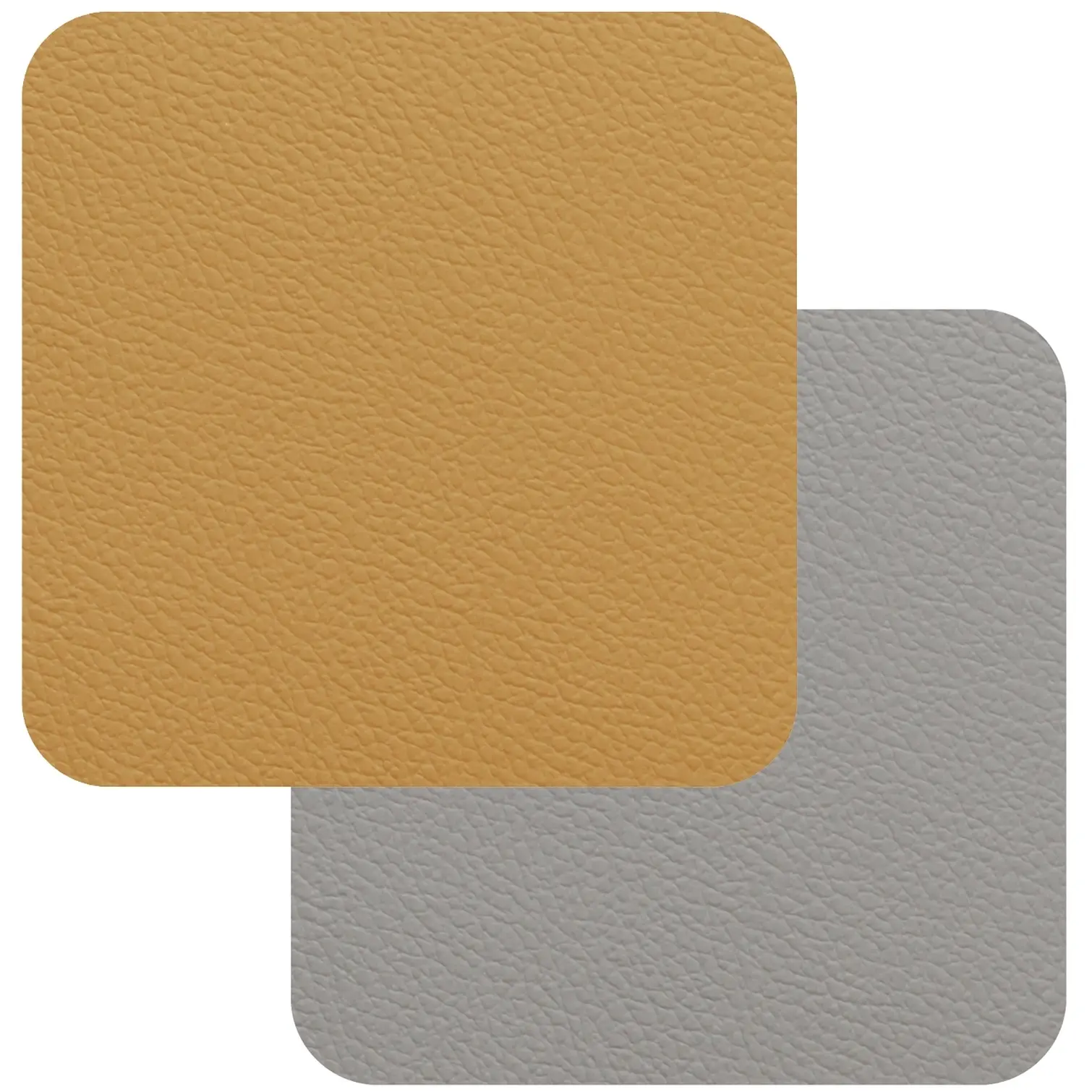 Freeform Mustard/Grey Flexi Faux Leather Coasters 4 Pack