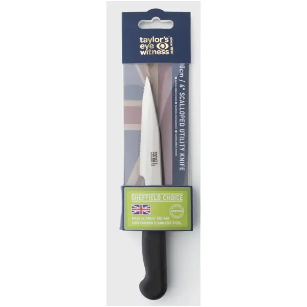 Taylors Eye Witness Sheffield Choice Scalloped Utility Knife 10cm