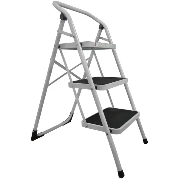 Fortress 3 Tread Step Stool White