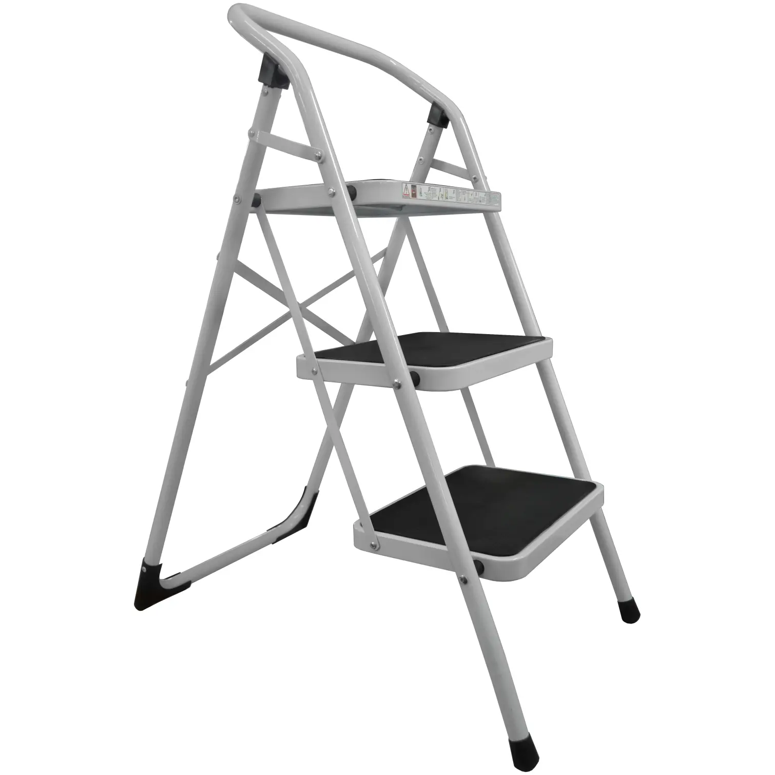 Fortress 3 Tread Step Stool White