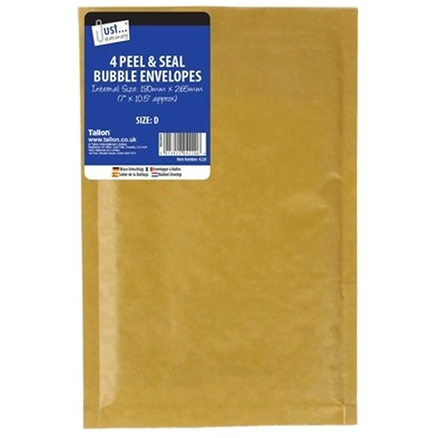 Just Stationery Jiffy Bags pack of 4 A5