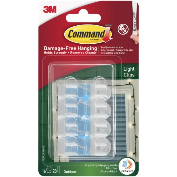 TMD0030 Command Outdoor Light Clips Pack of 16