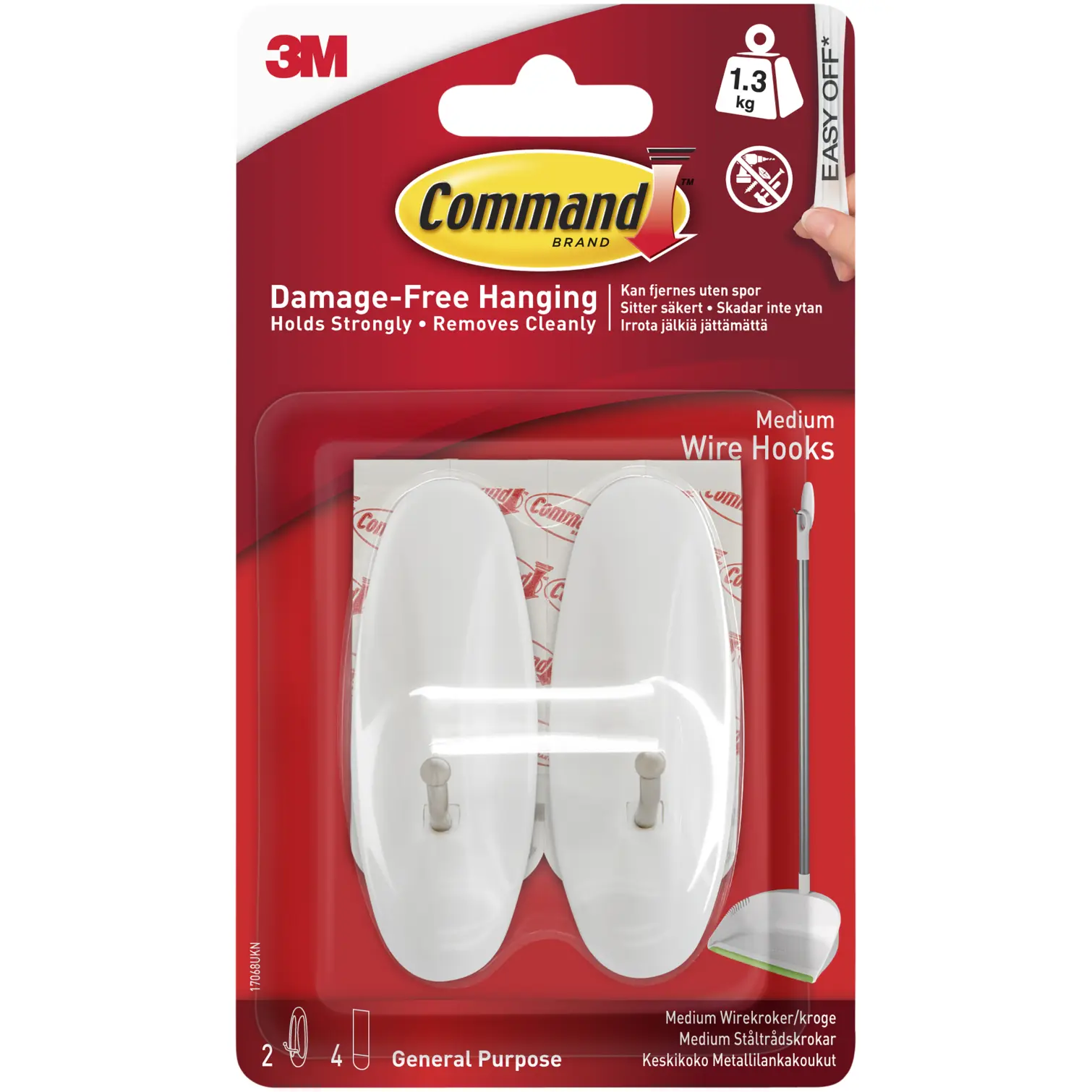 Command Medium Wire Hooks Pack of 2