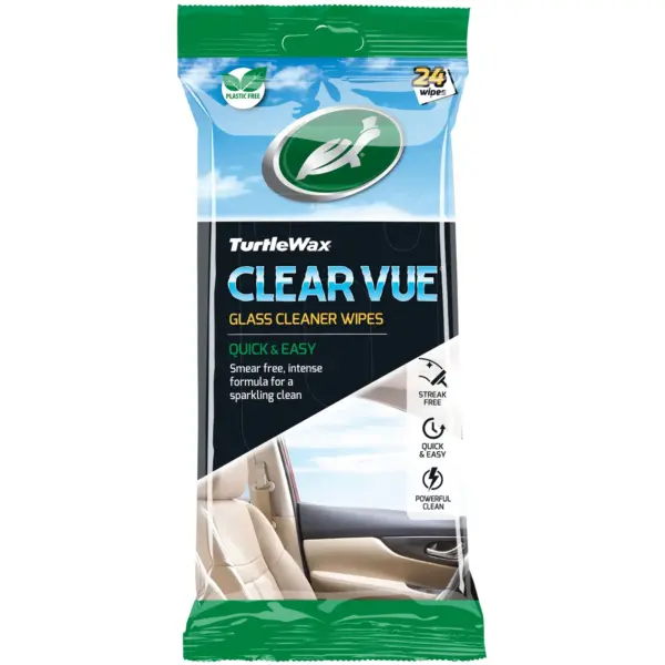 Turtle Wax Glass Cleaner Wipes pack Of 24