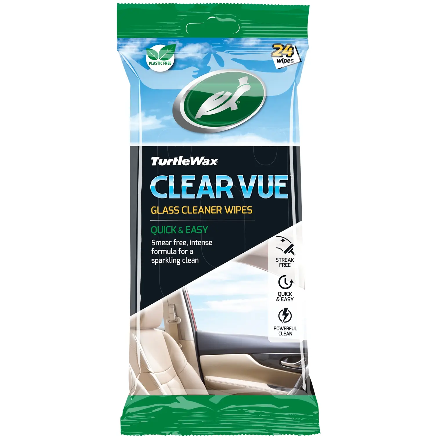 Turtle Wax Glass Cleaner Wipes pack Of 24