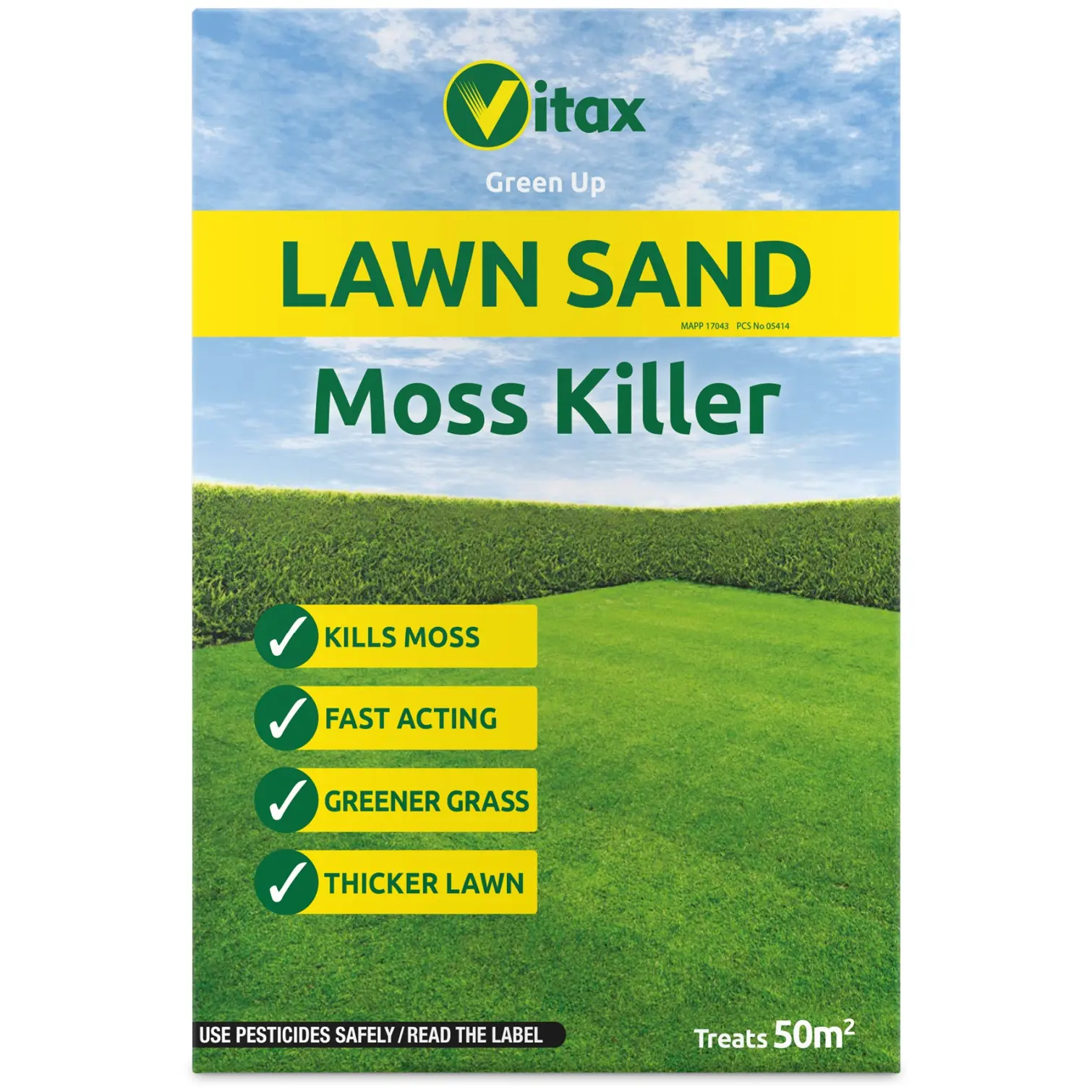 Vitax 50sqm Lawn Sand for overseeding a lawn in autumn UK
