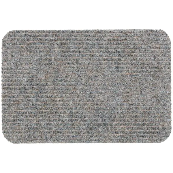 Likewise Grey Fairisle Ribbed Door Mat 70 x 40cm