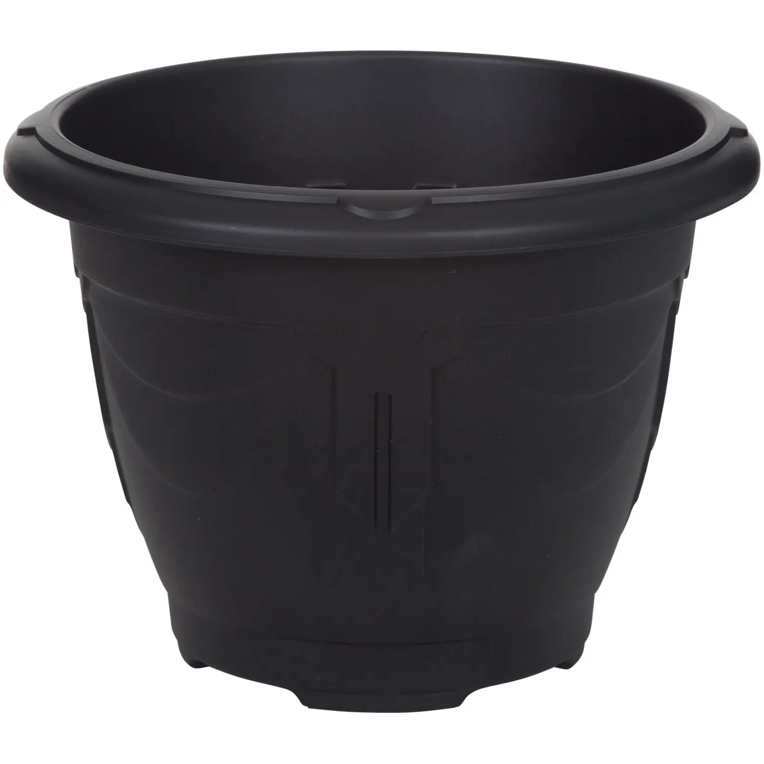 24cm Round Venetian Planter Black