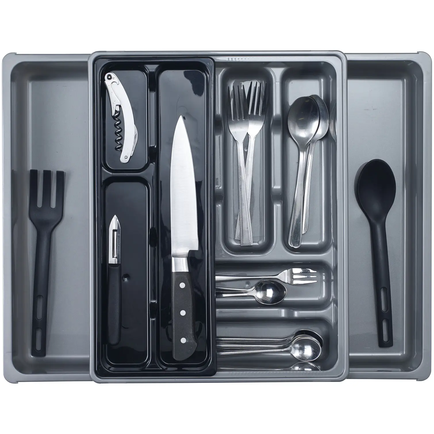 Whitefurze Silver Adjustable Drawer Organiser