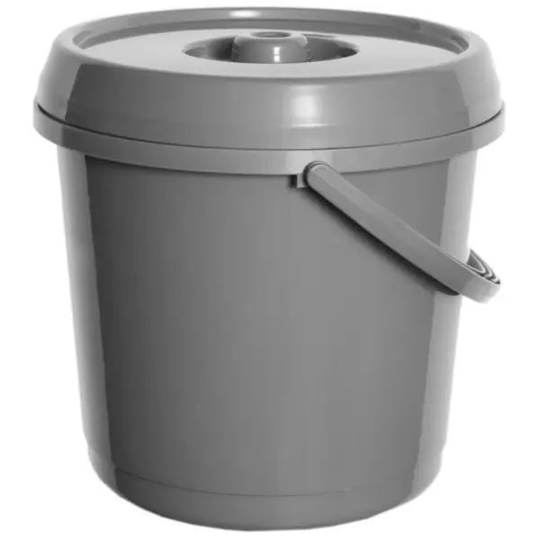 WHI0175 Whitefurze Silver 3.08Gal 14Ltr Bucket With Lid