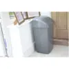Whitefurze Silver Swing Bin 10Ltr 30x23x19cm