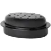 Wham Enamel Oval Covered Roaster Black 33.3cm x 24cm x 12cm