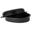 Wham Enamel Oval Covered Roaster Black 33.3cm x 24cm x 12cm
