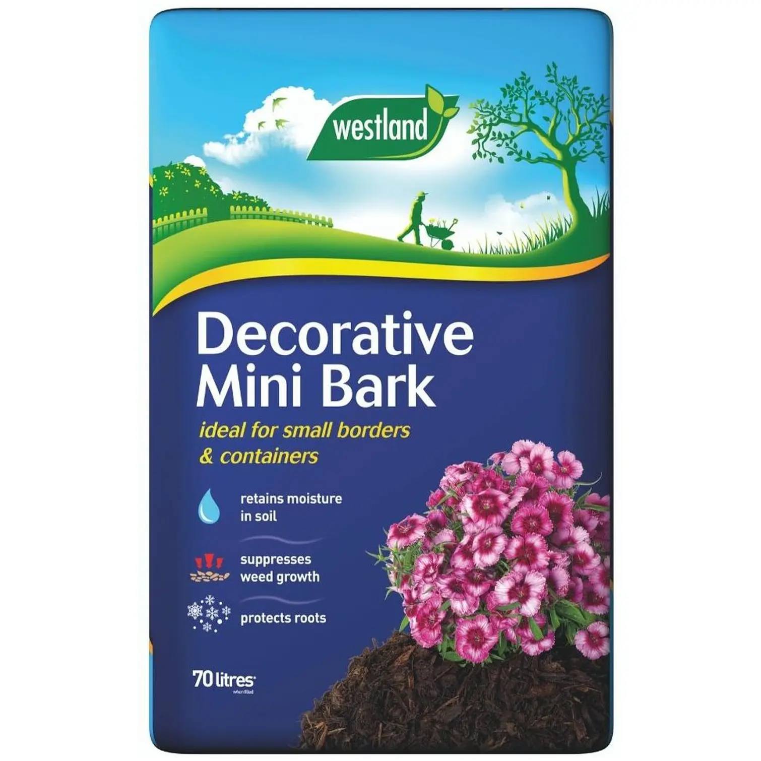 Westland Decorative Mini Bark Chips 70 Litres