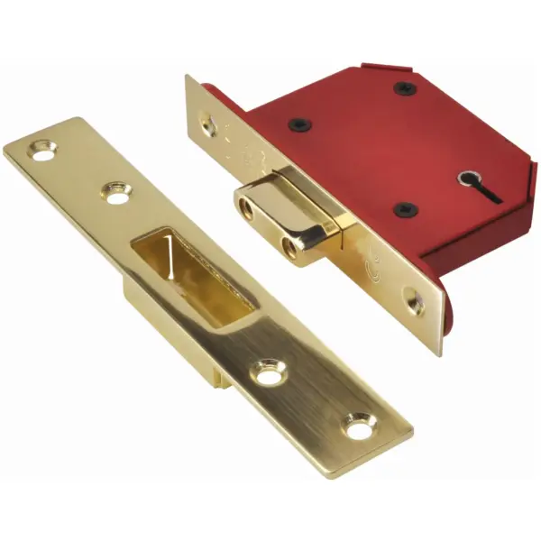 65mm 5 Lever Dead Lock Brass