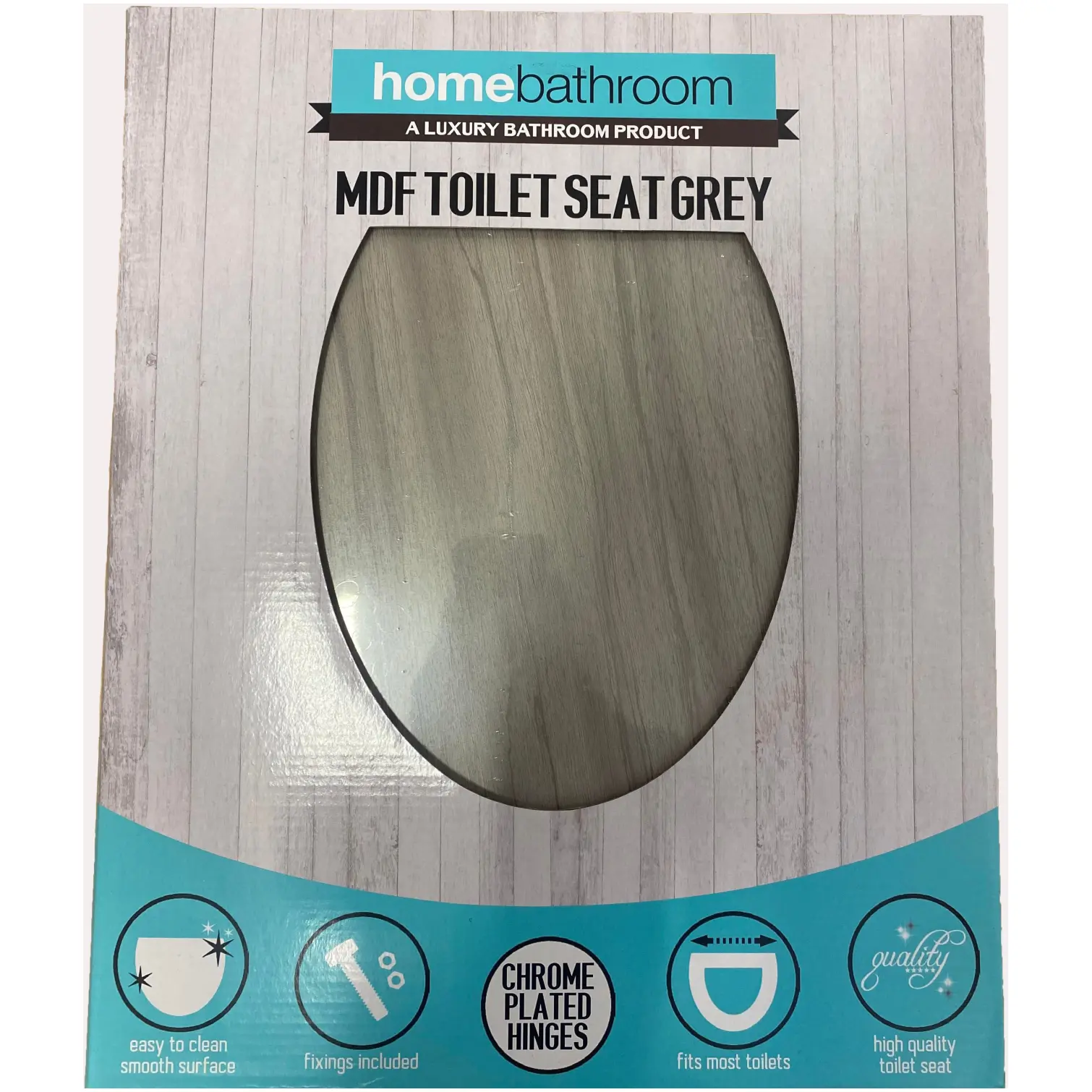 homebathroom Grey MDF Toilet Seat