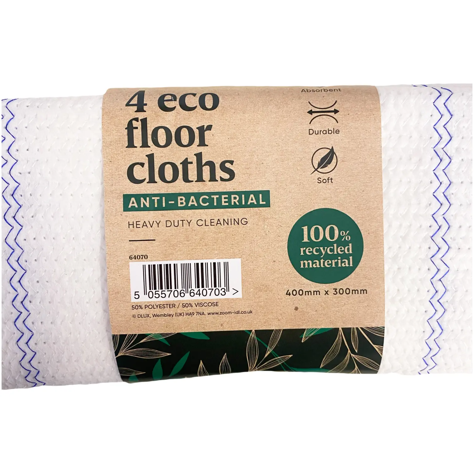 Dlux Eco Floor Cloths 4Pk