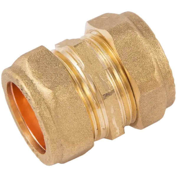 Securplumb Straight Connector Brass 22mm