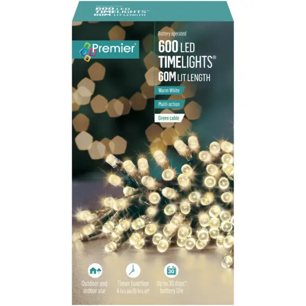 PRM1607 Premier 600 LED Outdoor Timelights Warm White