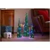 Three Kings Green Glitter Tree Set of 3