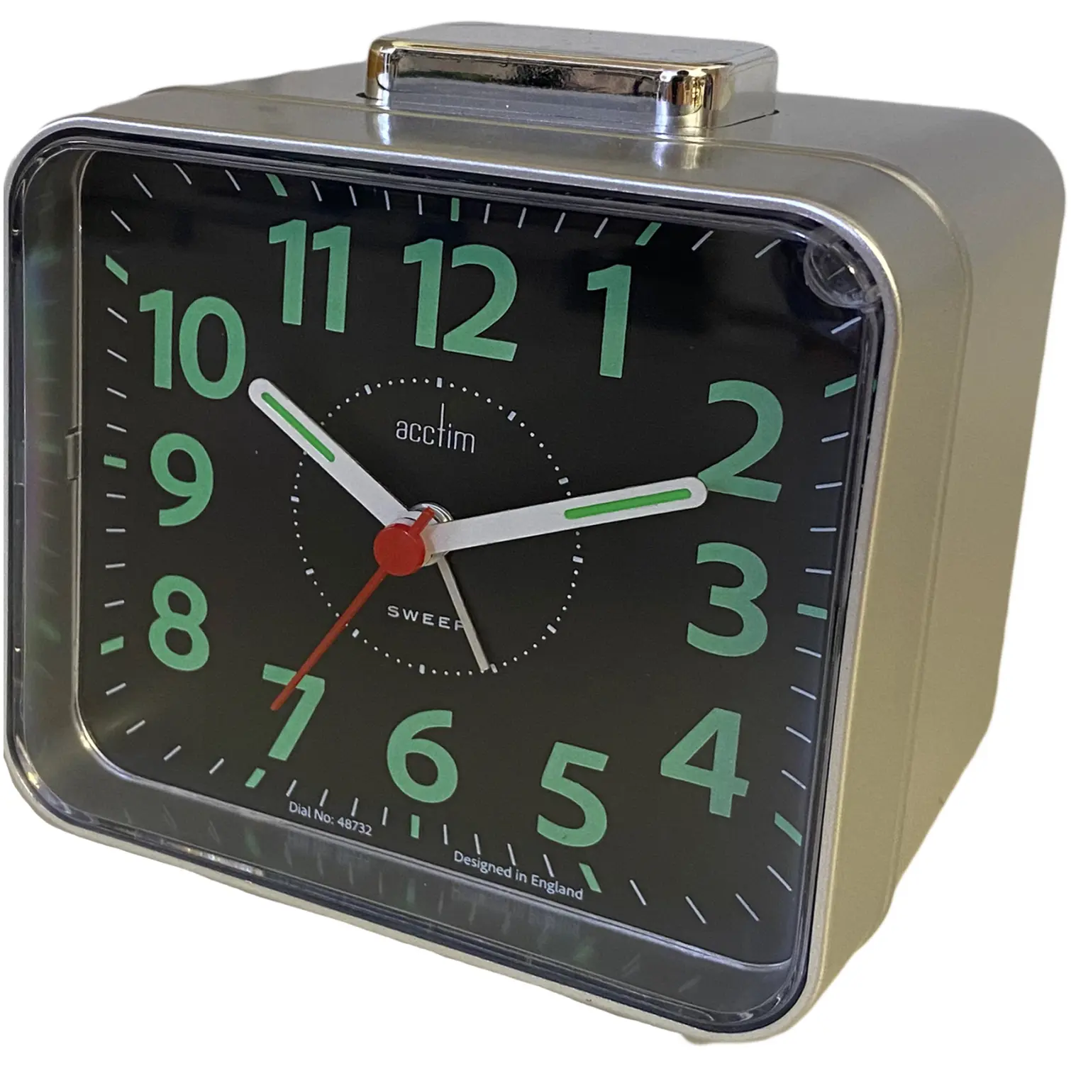 Acctim Parker Sweep Bell Alarm Silver