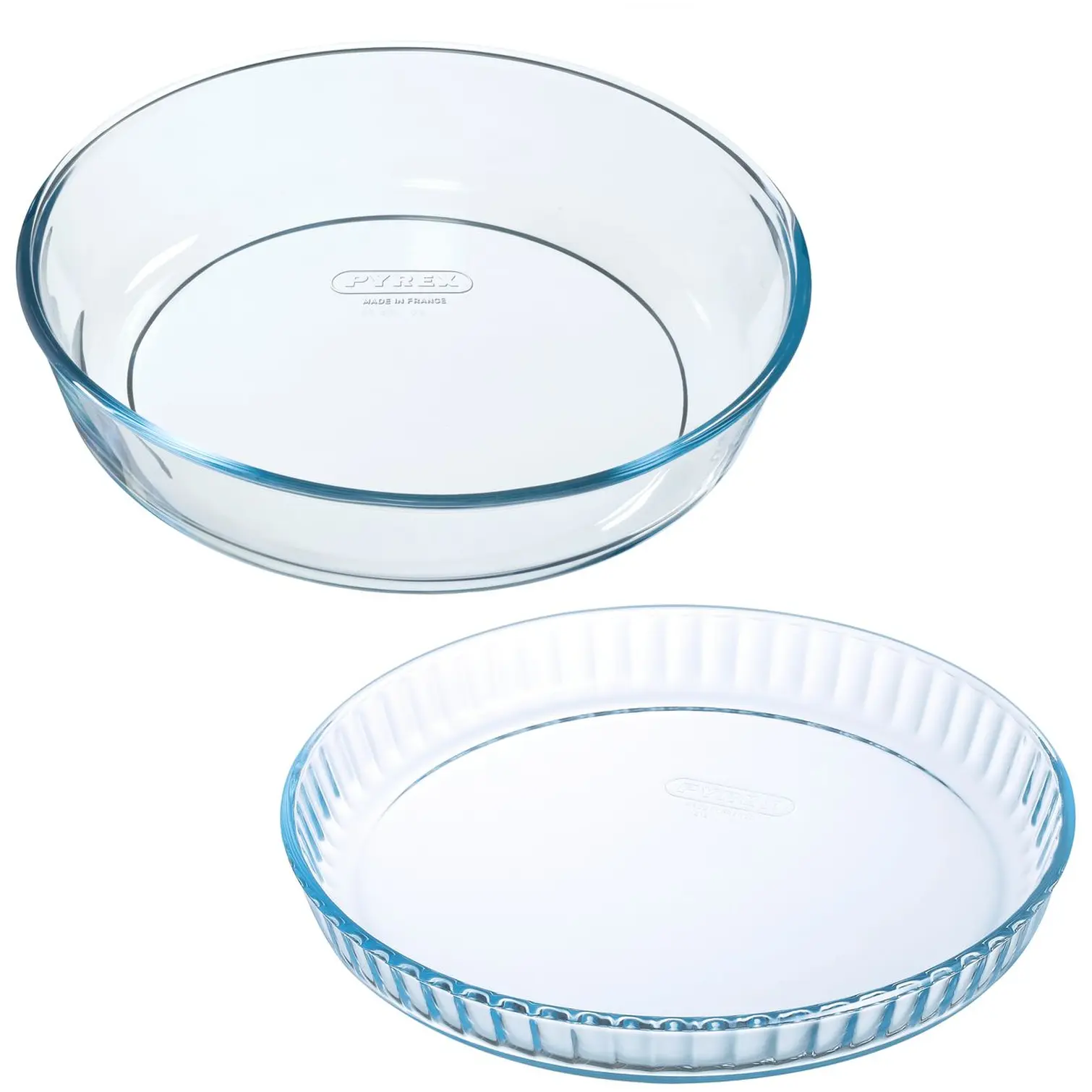 COR0215 Pyrex Bake & Enjoy Cake & Flan Dish Set 26 & 28cm