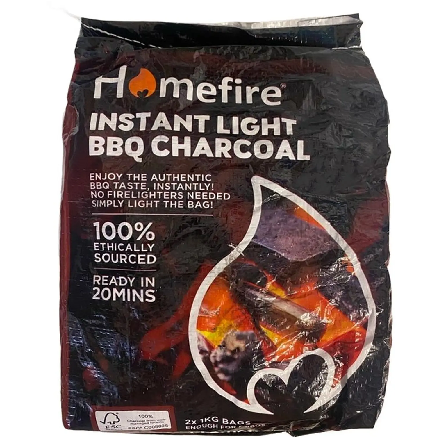 Supagrill InstantLight Charcoal 2kg BBQ fuel UK