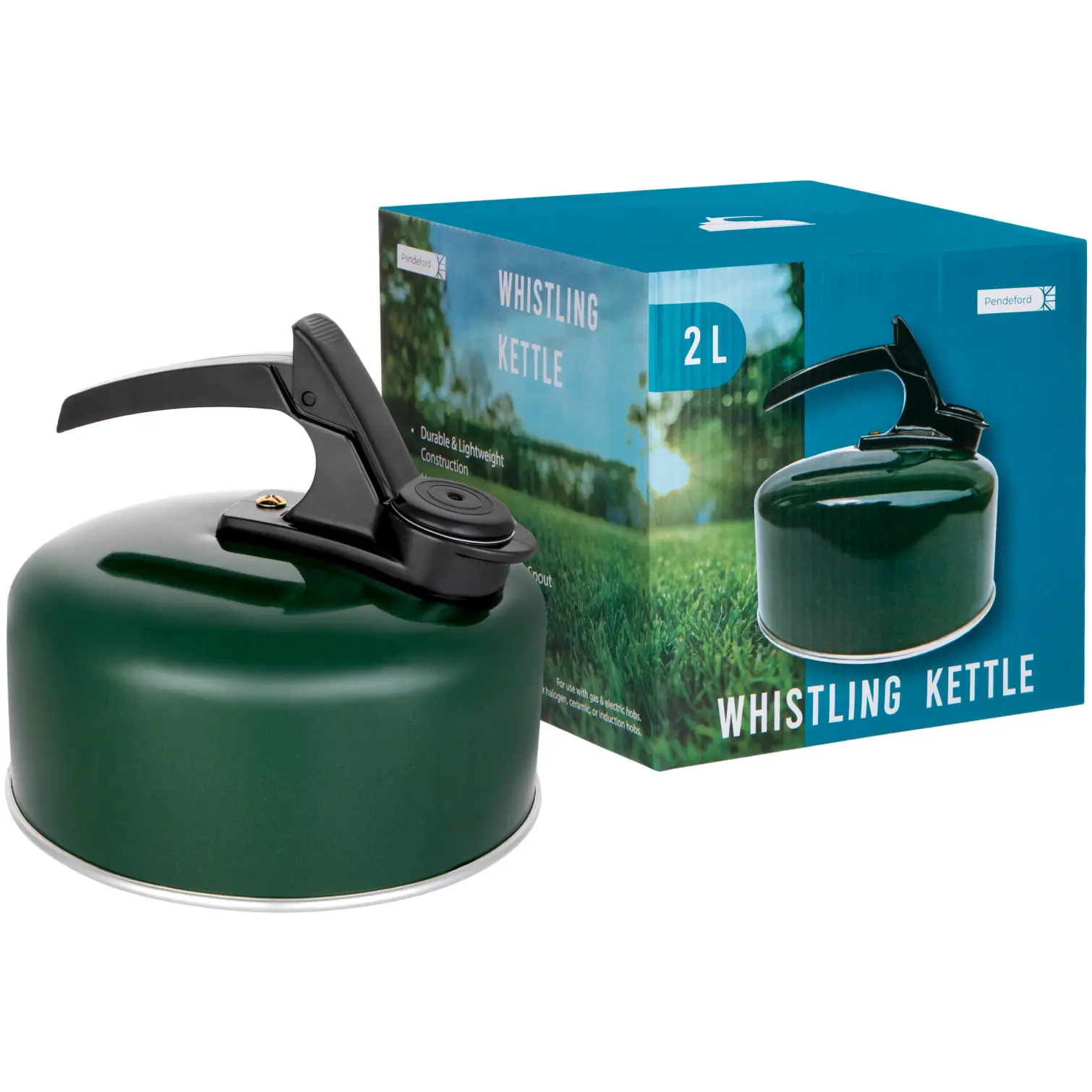 Pendeford Whistling Kettle Green 2L