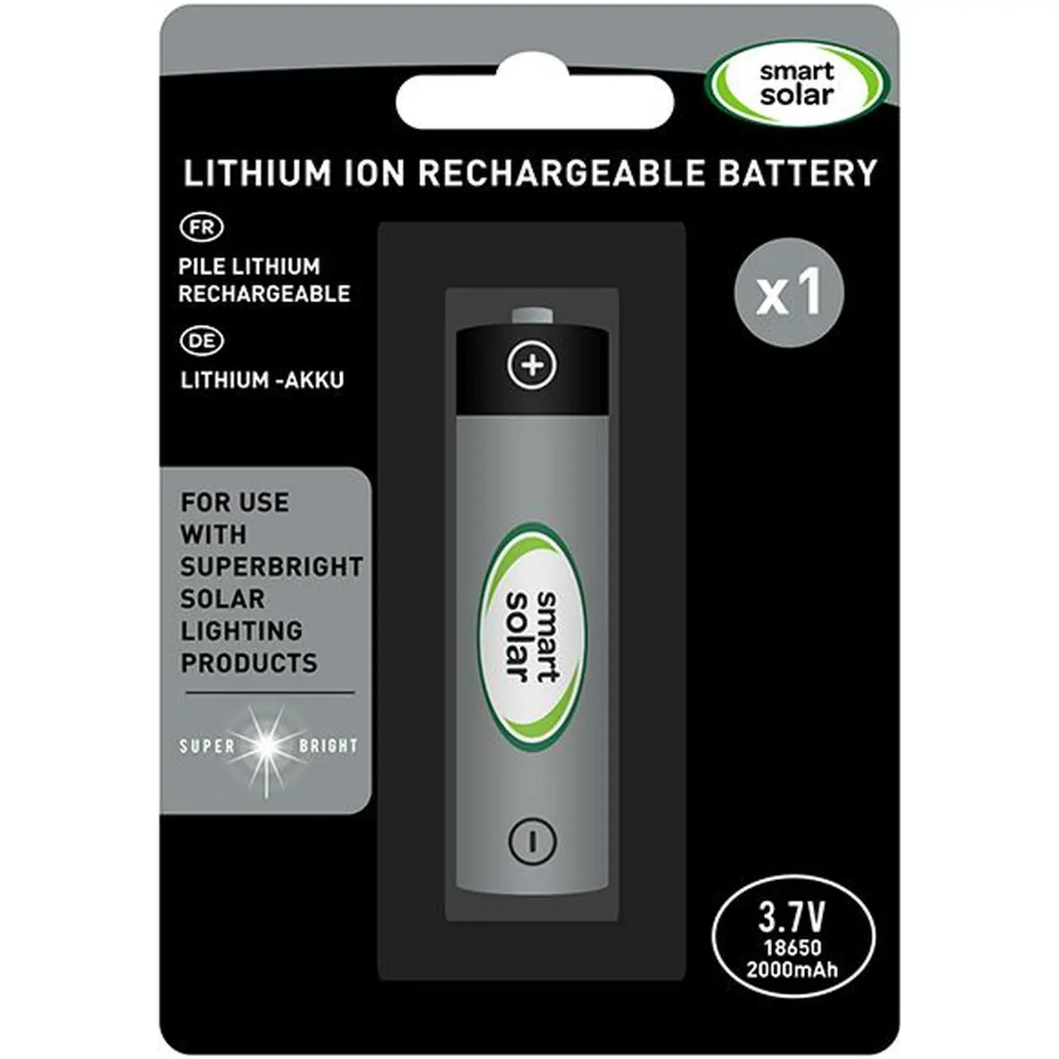 Smart Solar Lithium Ion Rechargeable Battery