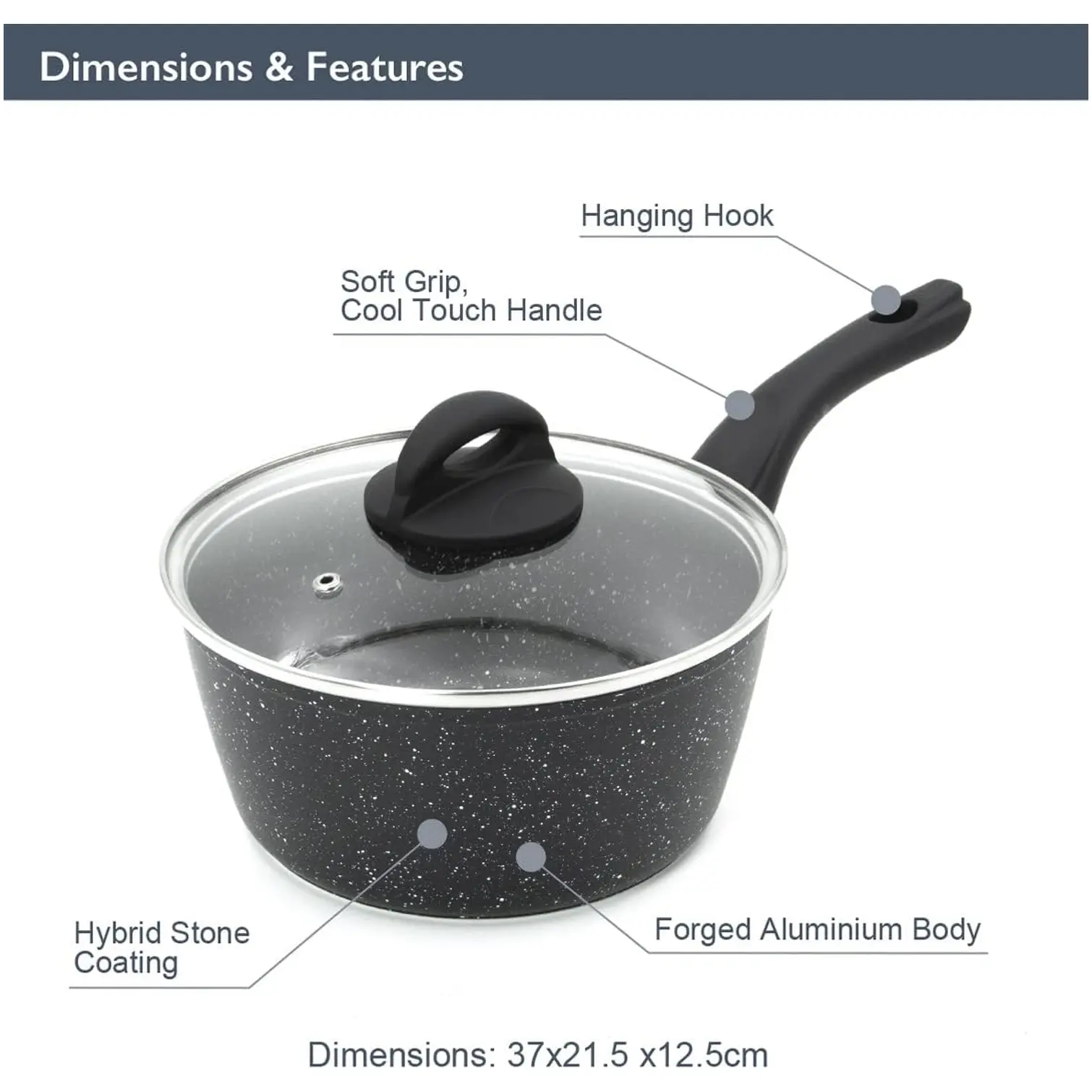 Blackmoor 20cm Sauce Pan & Lid