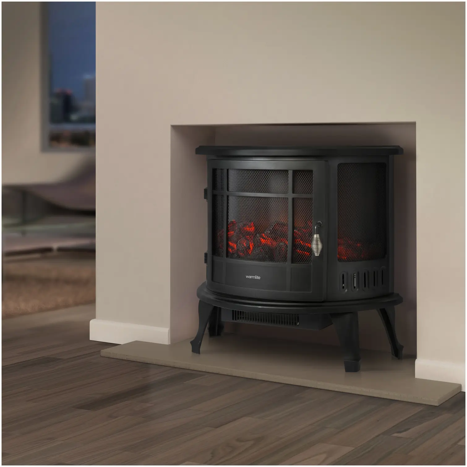 Warmlite WL46017 Electric Curved Stove 1800w