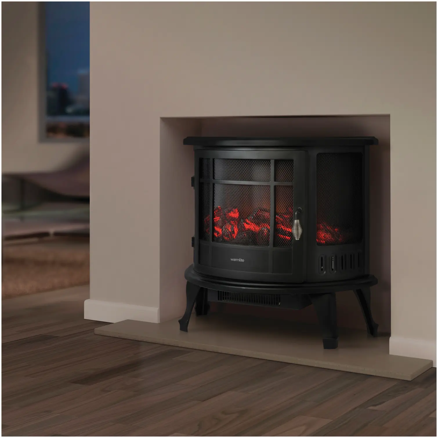 Warmlite WL46017 Electric Curved Stove 1800w