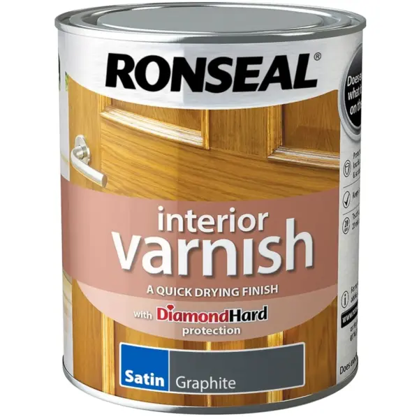 Ronseal Interior Varnish Graphite Satin 750ml