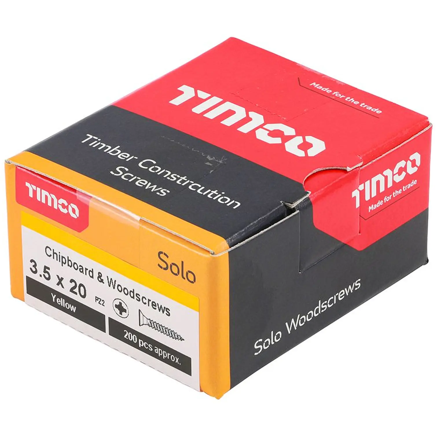 Timco W/Screw Pozi YZP 3.5x20mmpk200