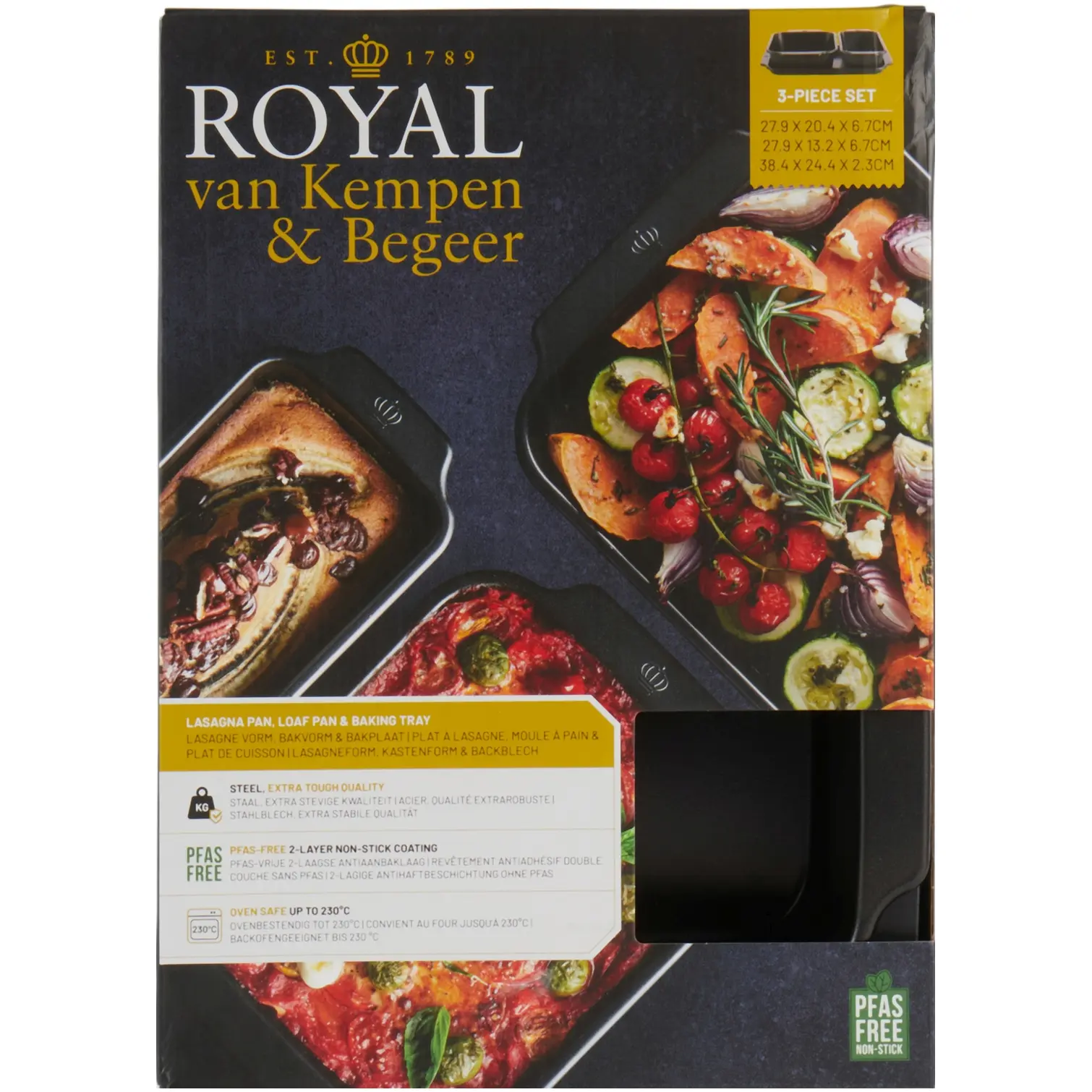 Royal Van Kempen & Begeer Rectangular Oven Dishes 3 Piece Set