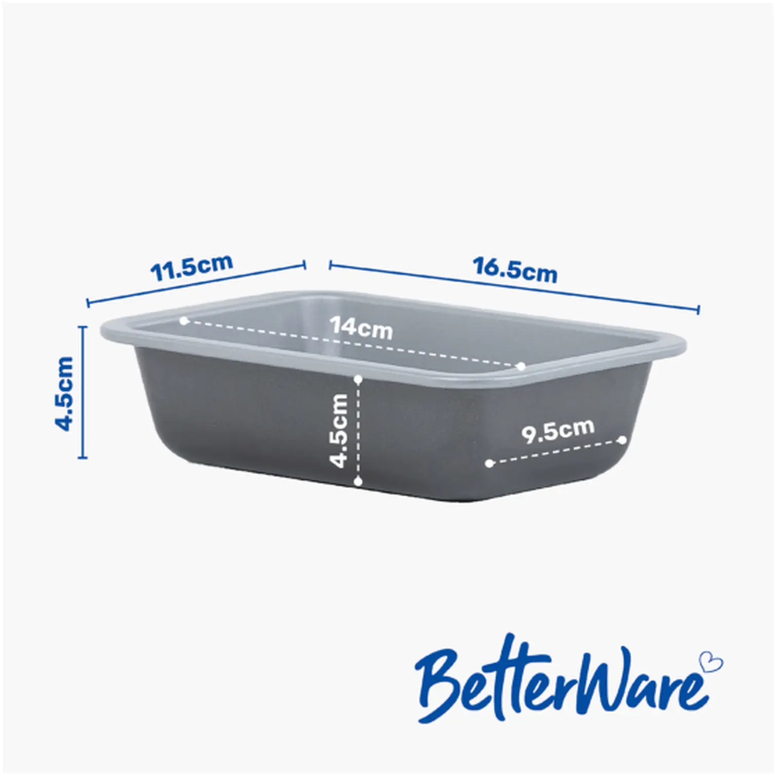 Betterware Rectangular Deep Dishes 16.5cm for Air Fryer 2 Pack