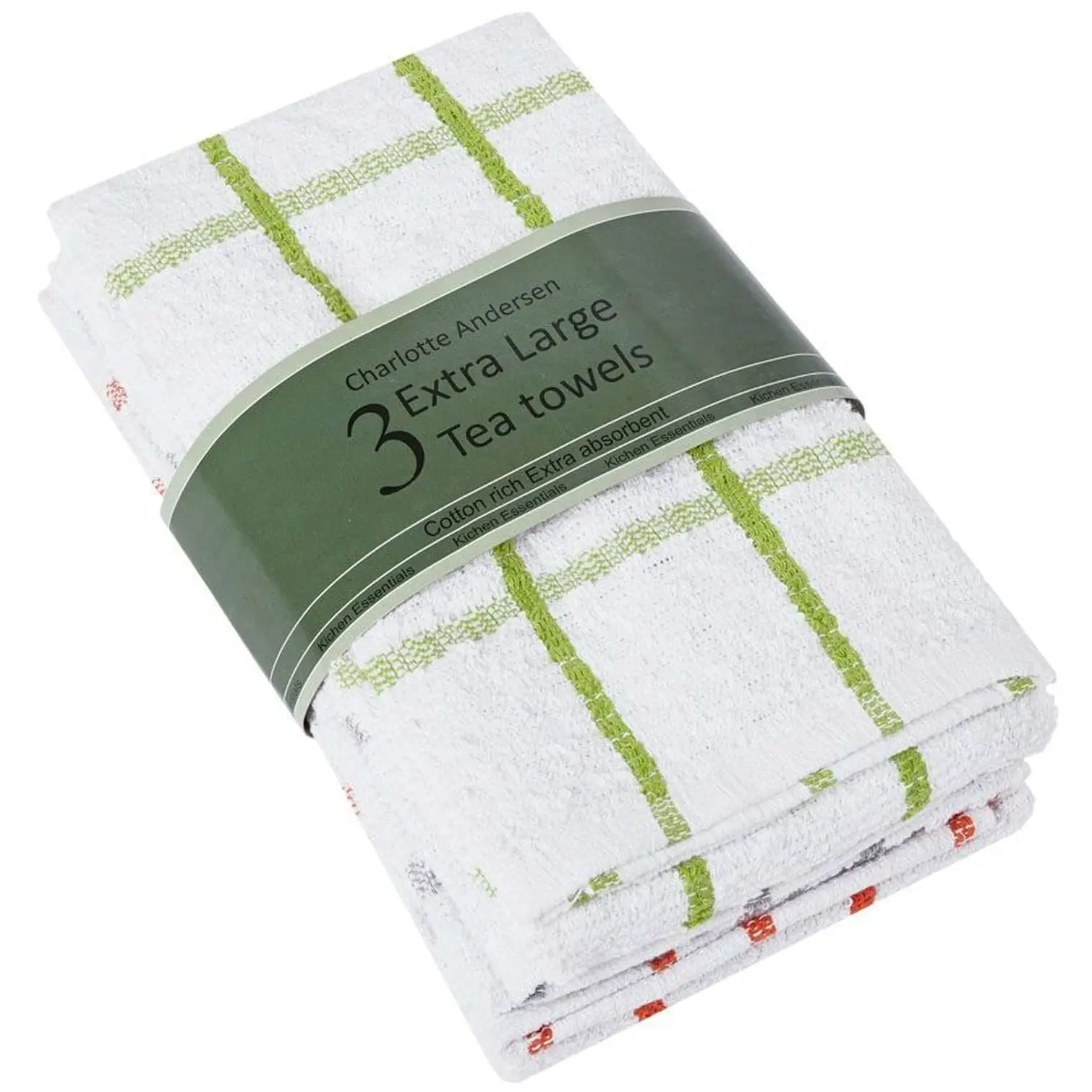 Charlotte Anderson Extra Large Tea Towels Assorted 3 Pack