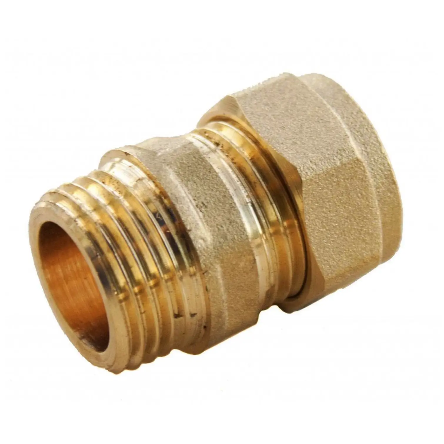 Securplumb Brass Straight Connector 15mm x 1/2inch