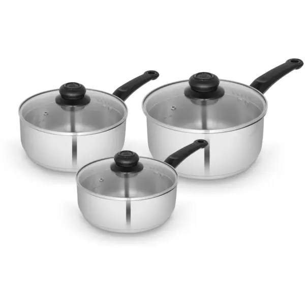 RKW0784 Swan Townhouse Stainless Steel Saucepan Set 3 Piece