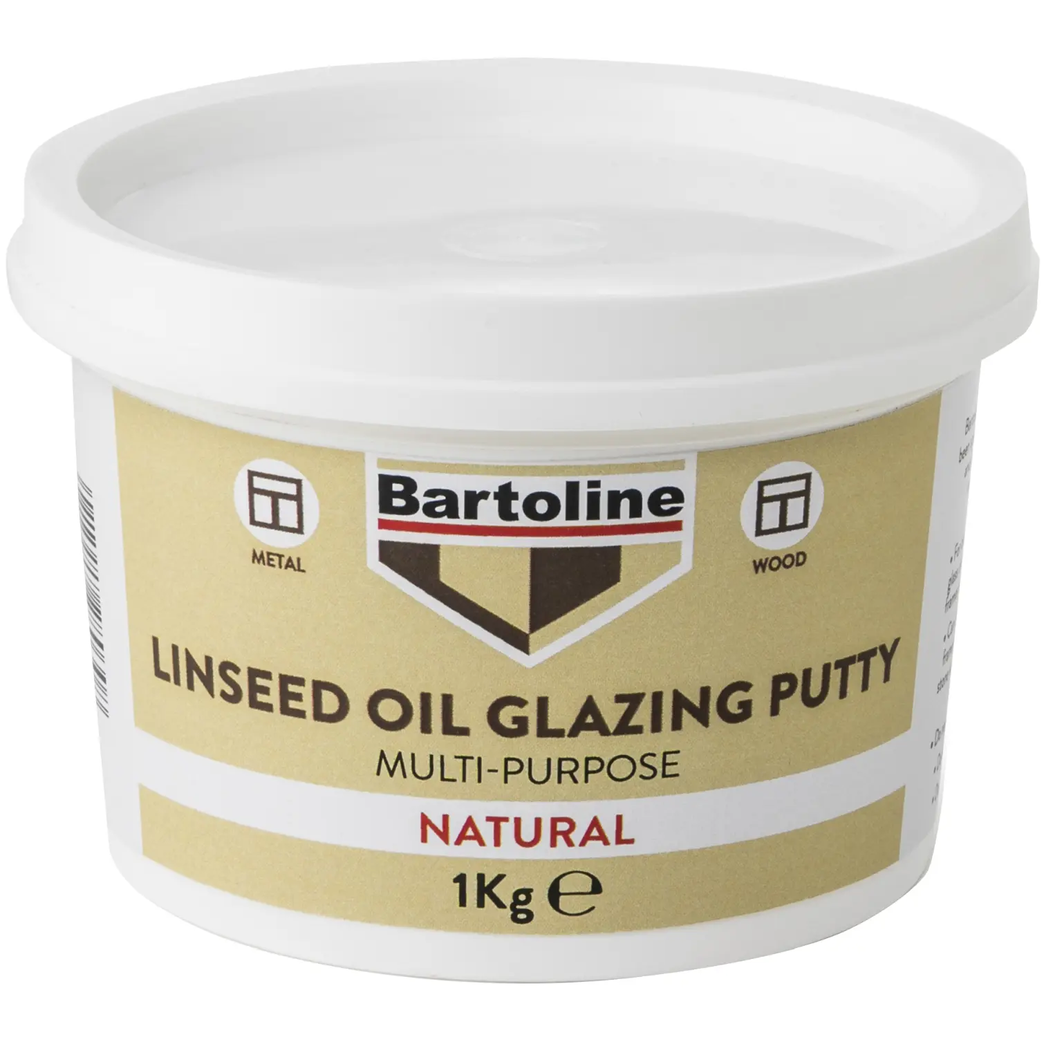 BRT0051 Bartoline Linseed Oil Glazing Putty 1kg