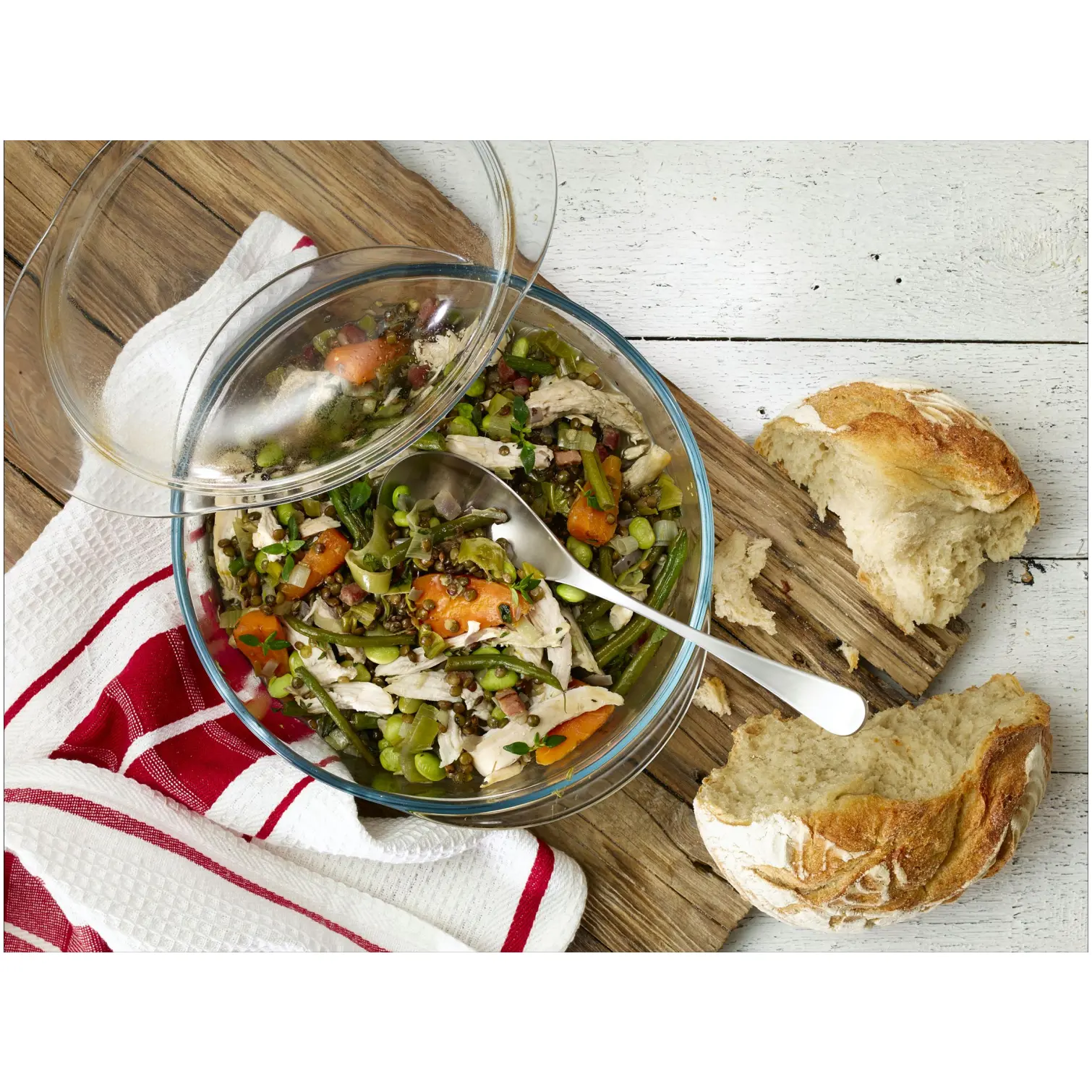 COR0257_1 Round Casserole Clear 1.3Ltr